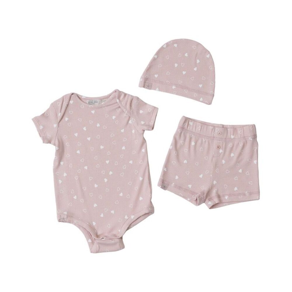 Barefoot Dreams  Ultra Soft Rib Baby Set, Pink